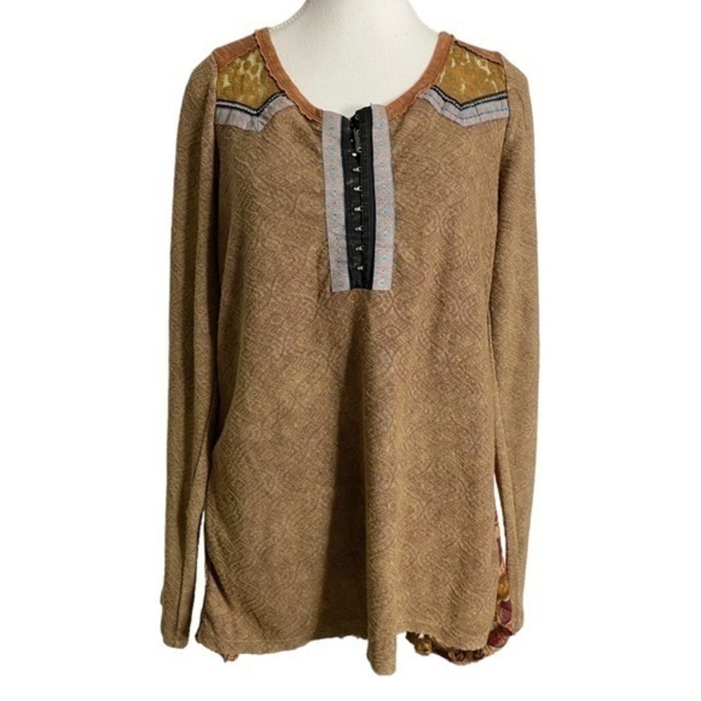 Brown Long Sleeve Women's Top